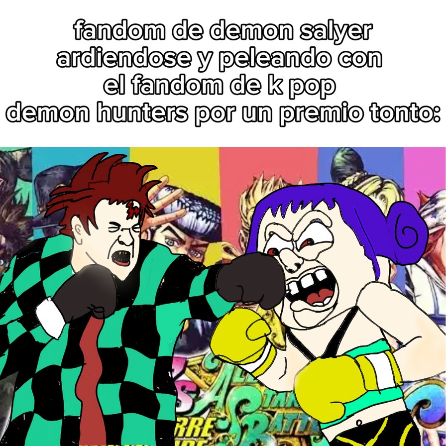 fandom de demon salyer ardiendose y peleando con el fandom de k pop demon hunters por un premio tonto:
