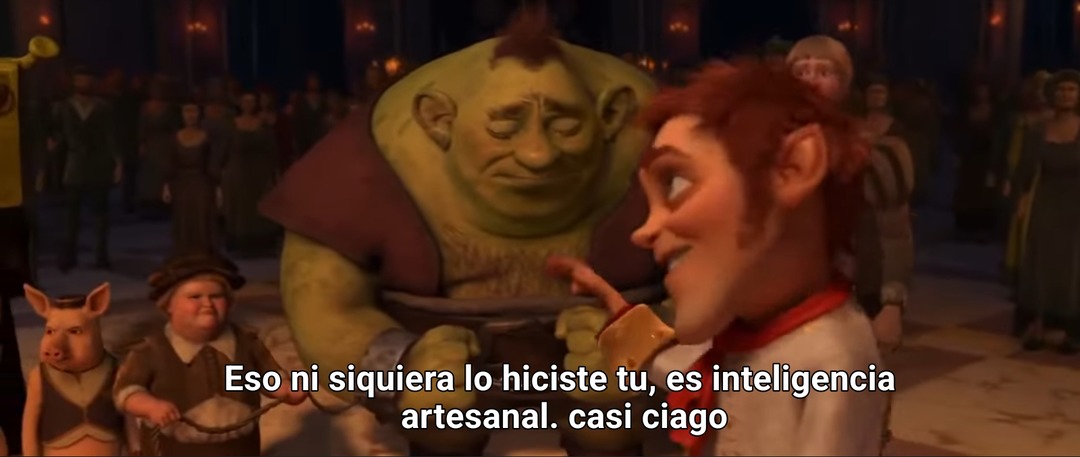 Eso ni siquiera lo hiciste tú, es inteligencia artesanal. casi ciago