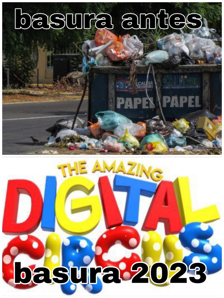 basura antes
PAPEL PAPEL
THE AMAZING DIGITAL DISCARDS
basura 2023