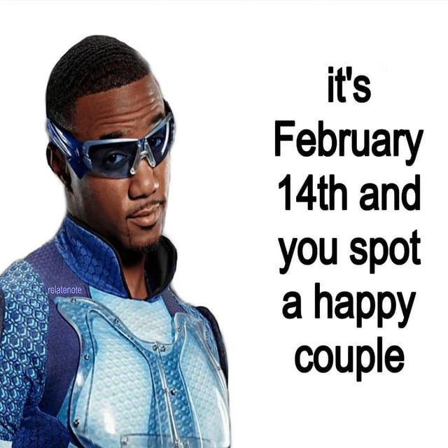it's February 14th and you spot a happy couple