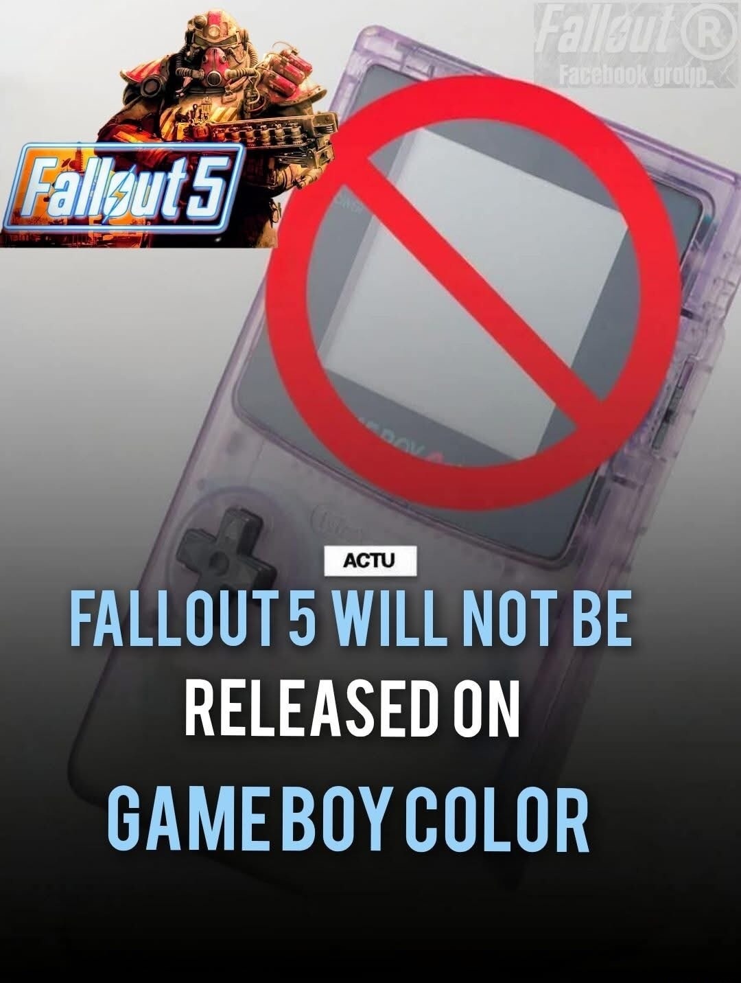 FALLOUT5 WILL NOT BE RELEASED ON GAME BOY COLOR