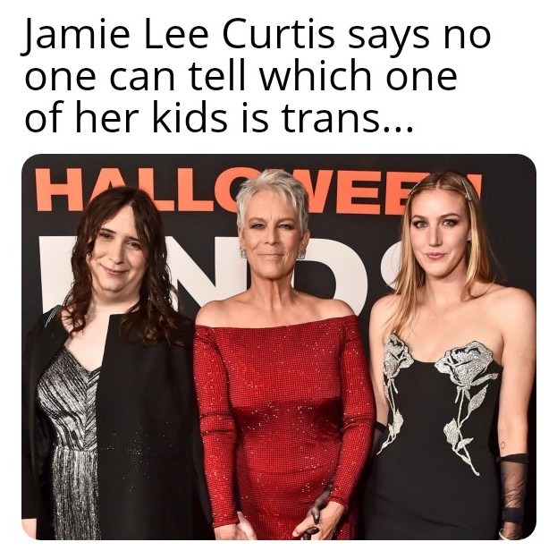 Jamie Lee Curtis says no one can tell which one of her kids is trans...