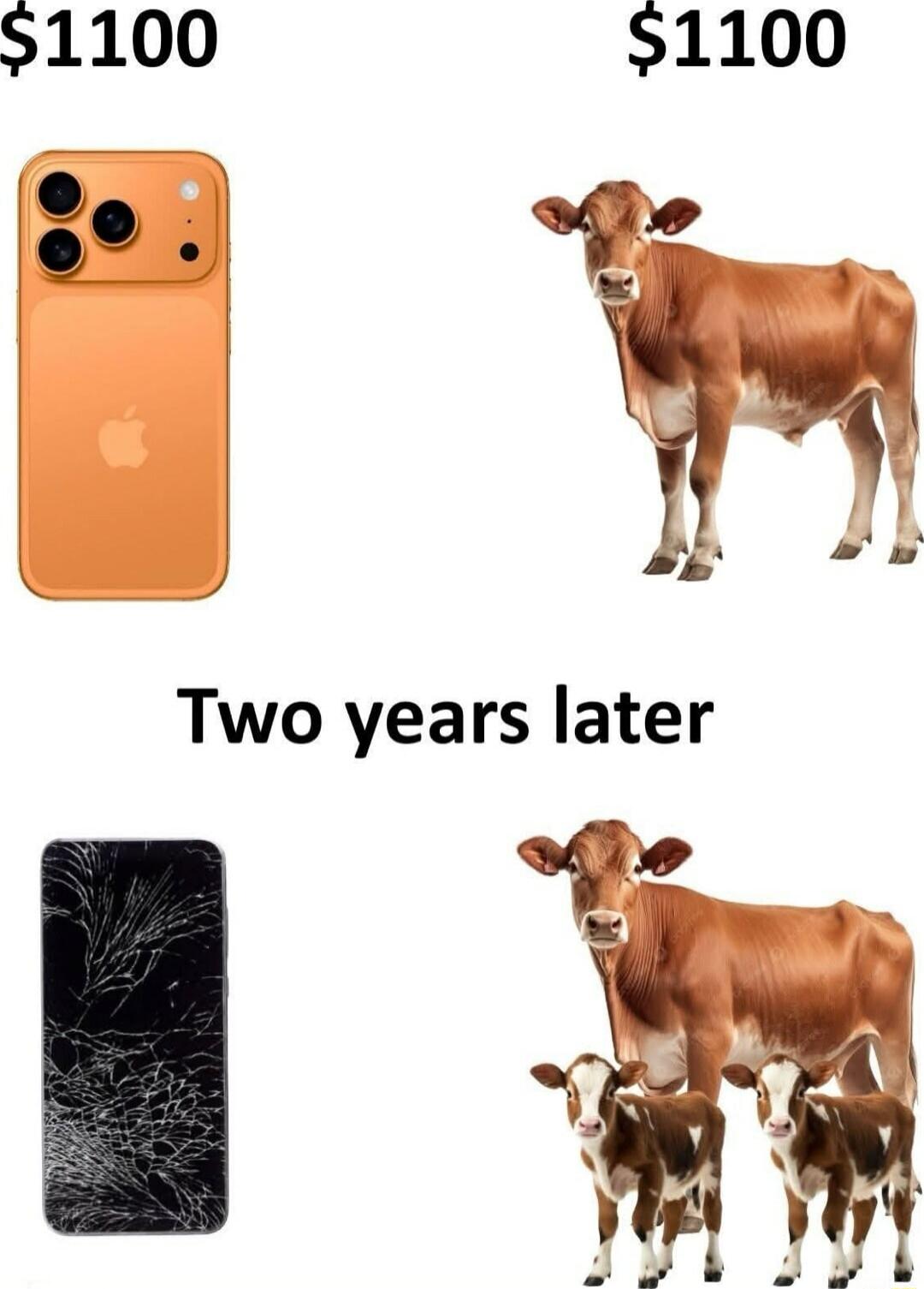 $1100 $1100 Two years later