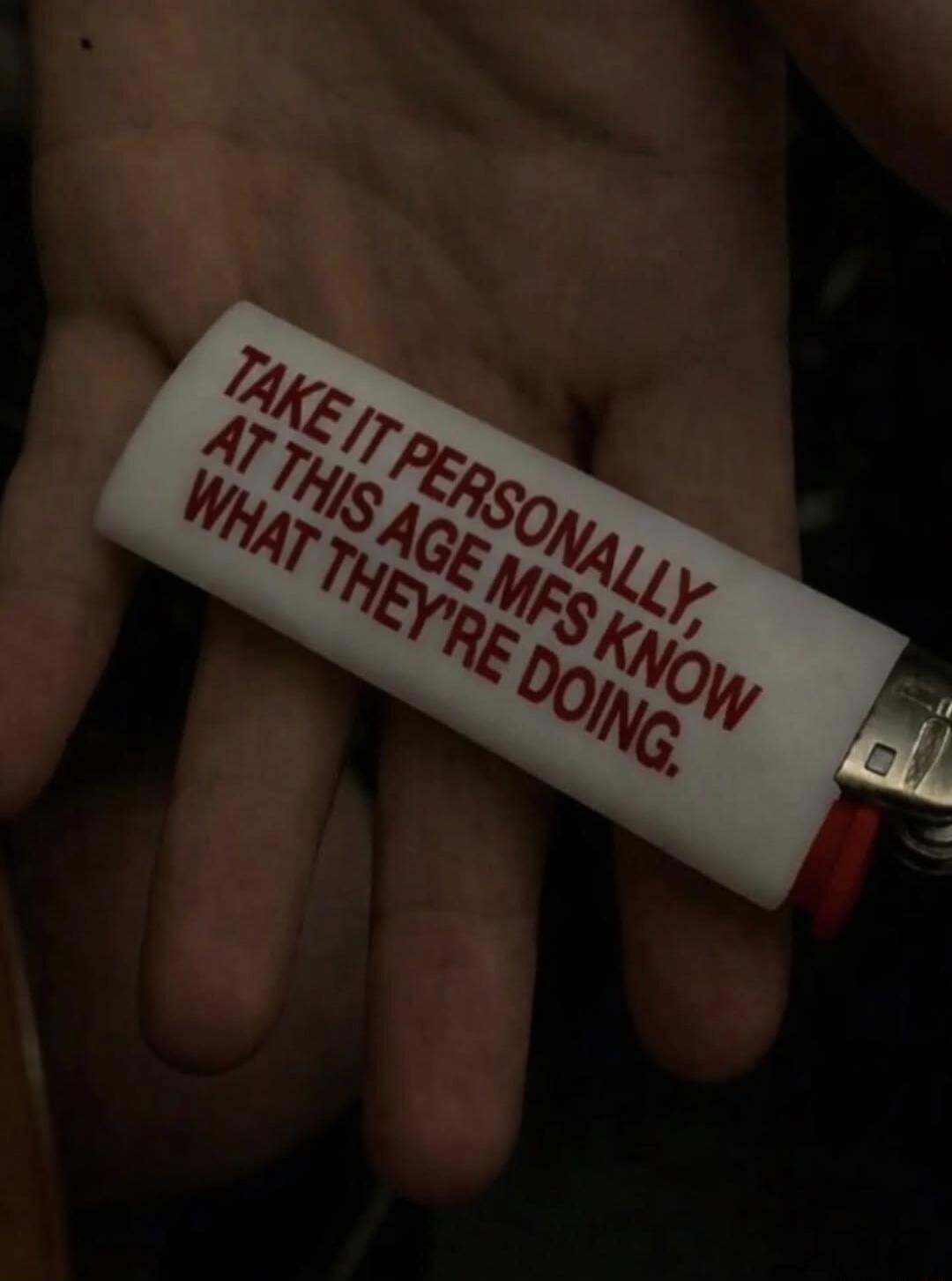 TAKE IT PERSONALLY, AT THIS AGE MFS KNOW WHAT THEY'RE DOING.