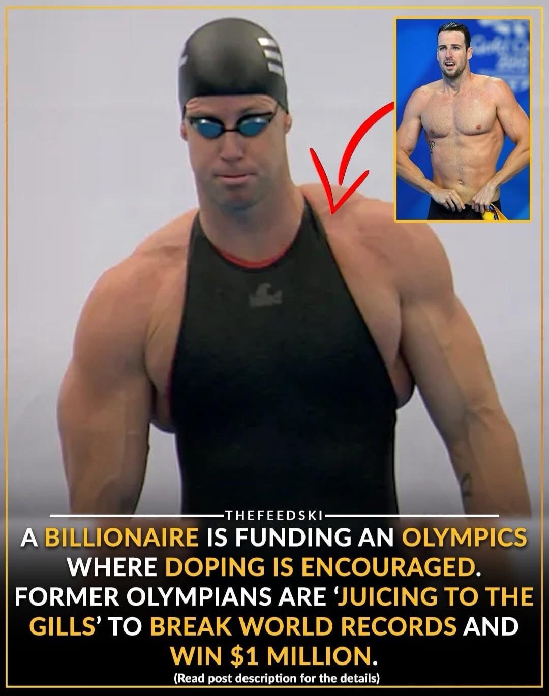 A BILLIONAIRE IS FUNDING AN OLYMPICS WHERE DOPING IS ENCOURAGED. FORMER OLYMPIANS ARE 'JUICING TO THE GILLS' TO BREAK WORLD RECORDS AND WIN $1 MILLION.