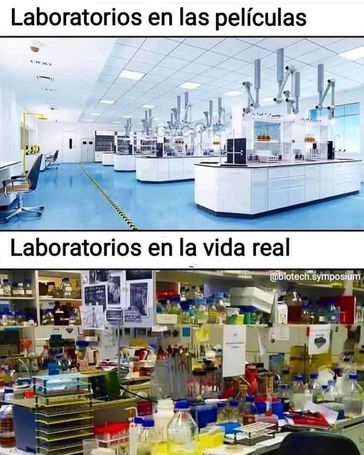 Laboratorios en las películas
Laboratorios en la vida real
