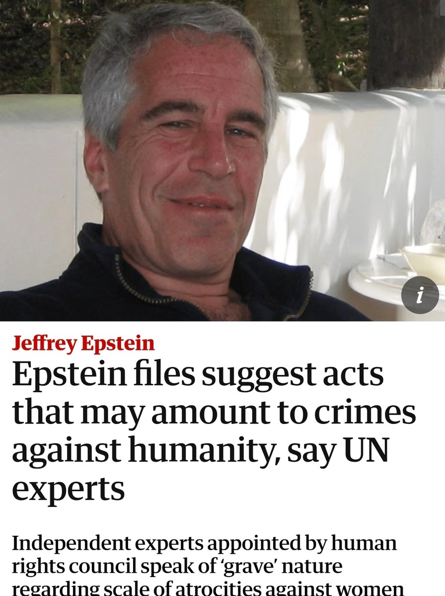 Jeffrey Epstein
Epstein files suggest acts that may amount to crimes against humanity, say UN experts
Independent experts appointed by human rights council speak of 'grave' nature regarding scale of atrocities against women