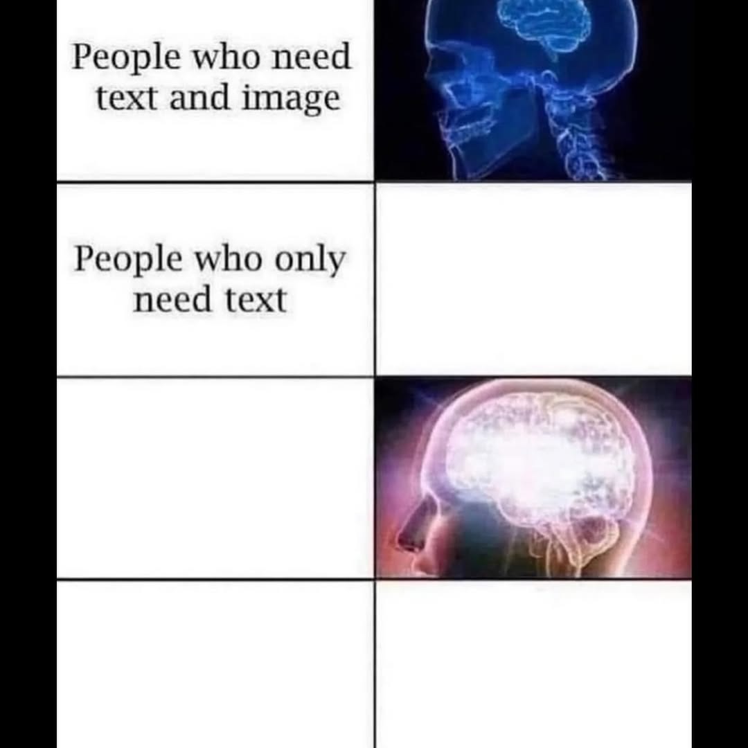 People who need text and image
People who only need text