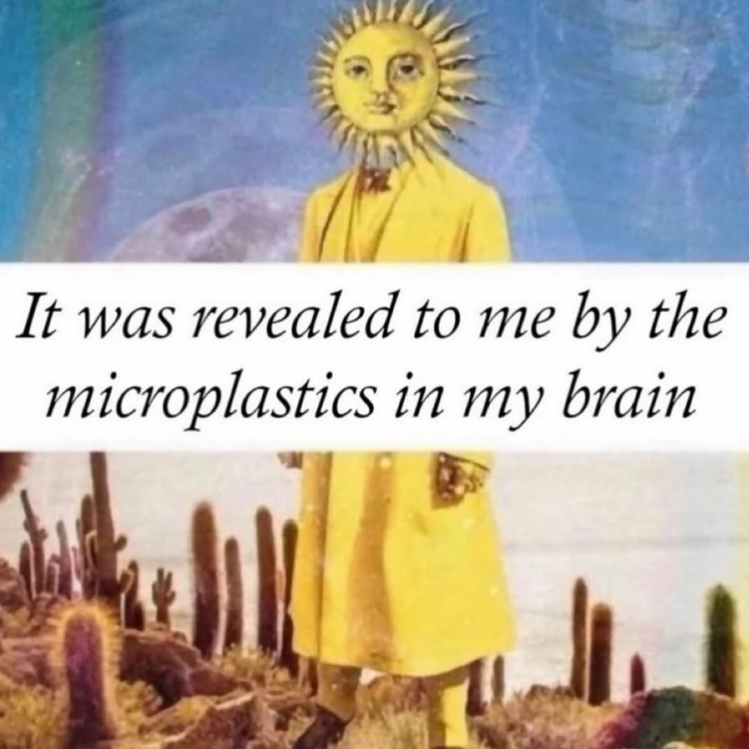 It was revealed to me by the microplastics in my brain