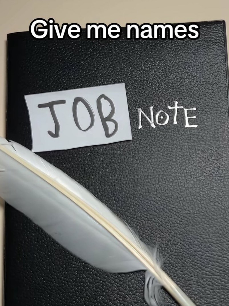 Give me names
JOB Note