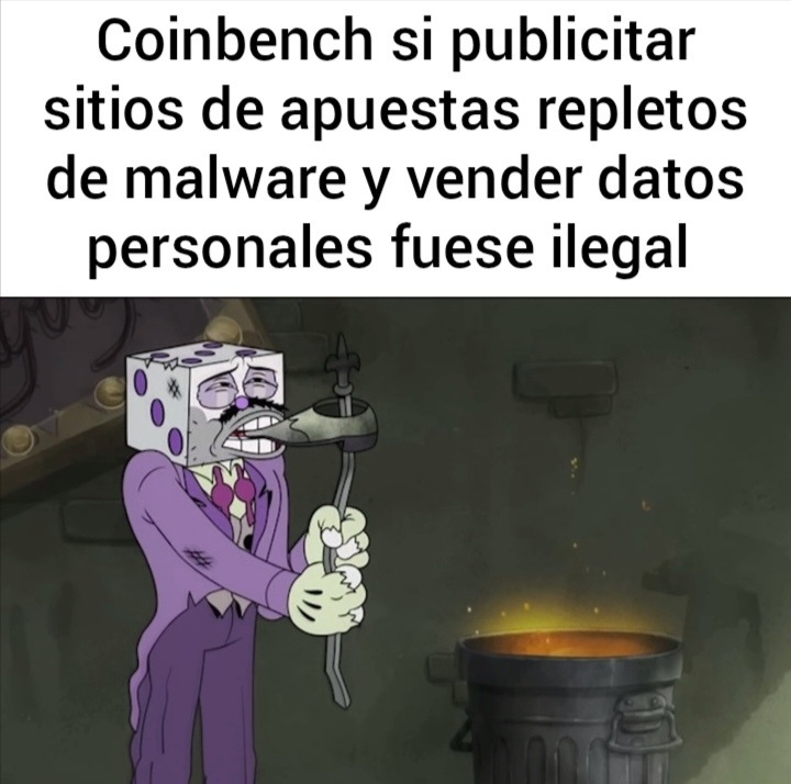 Coinbench si publicar sitios de apuestas repletos de malware y vender datos personales fuese ilegal