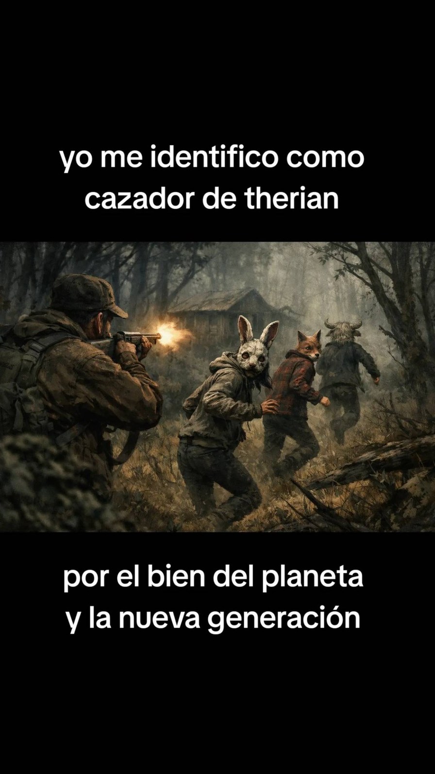 yo me identifico como cazador de therian por el bien del planeta y la nueva generación