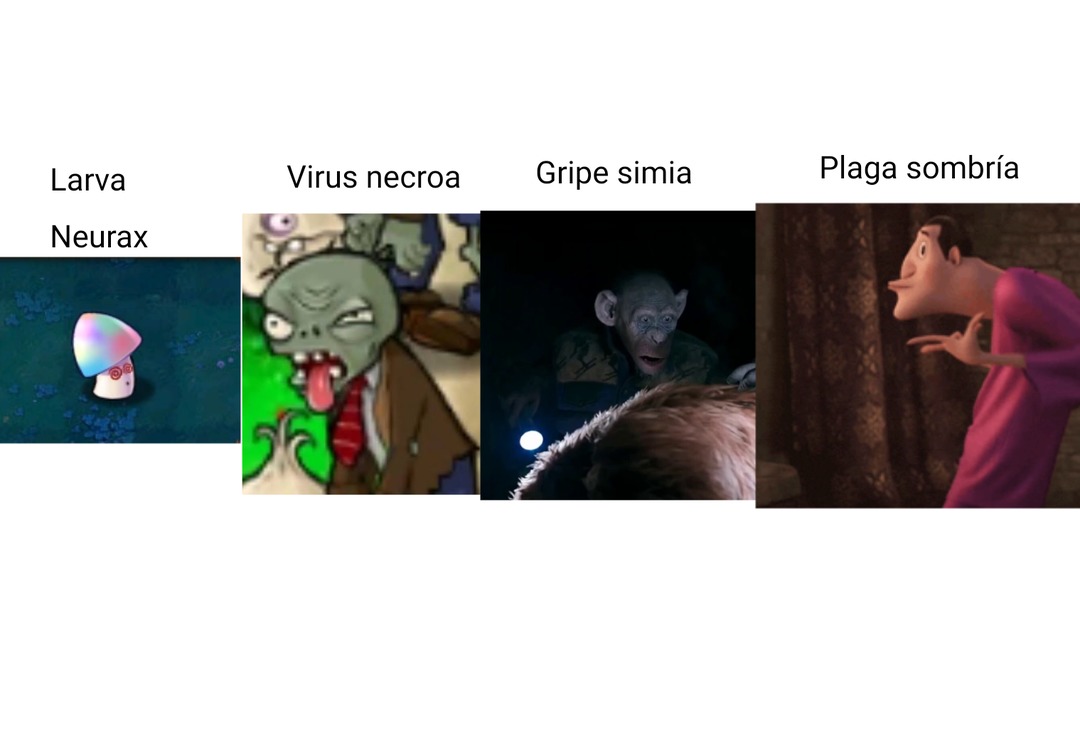 Larva Neurax  Virus necroa  Gripe simia  Plaga sombría