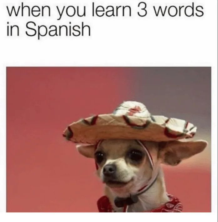 cuando aprendas 3 palabras en español