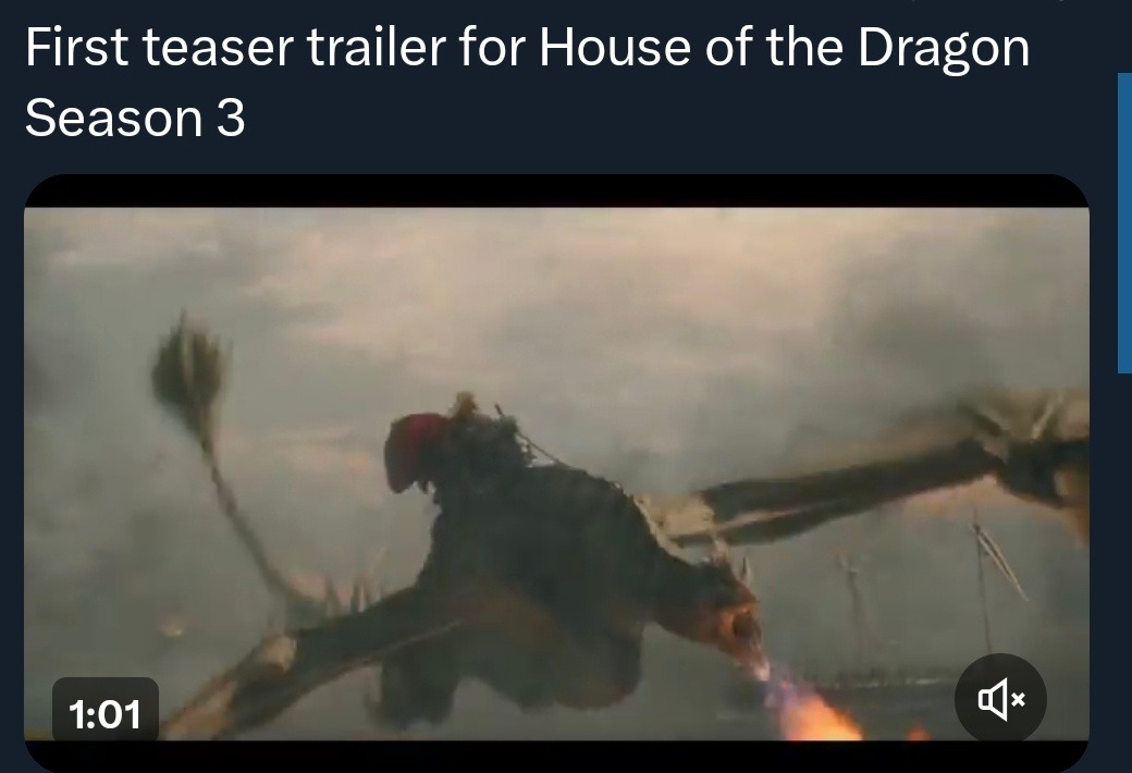 First teaser trailer for House of the Dragon Season 3 (1:01)