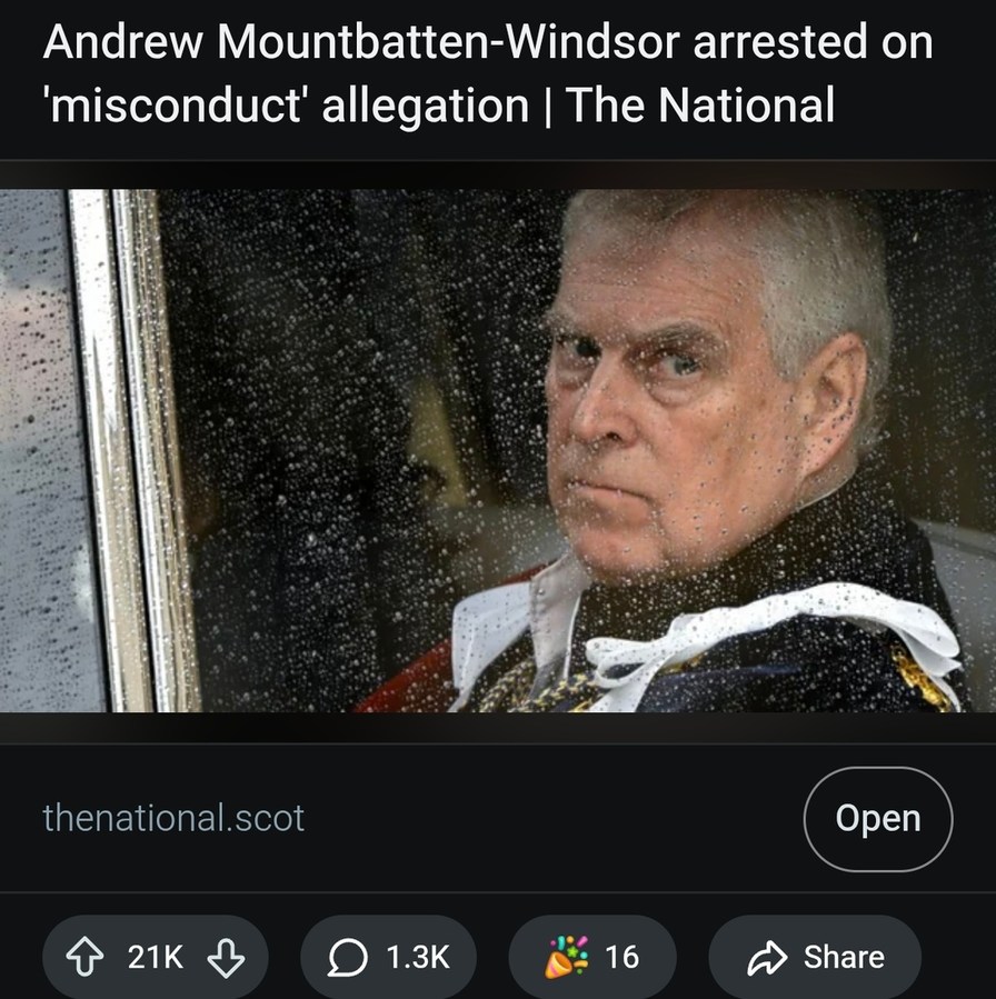 Andrew Mountbatten-Windsor arrested on 'misconduct' allegation | The National