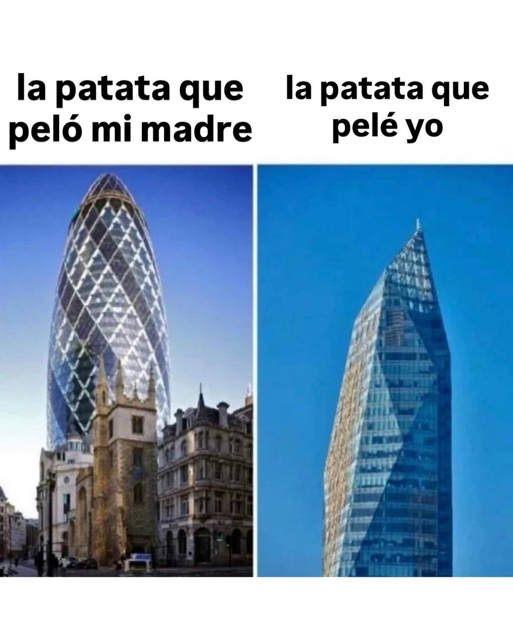 la patata que peló mi madre
la patata que pelé yo
