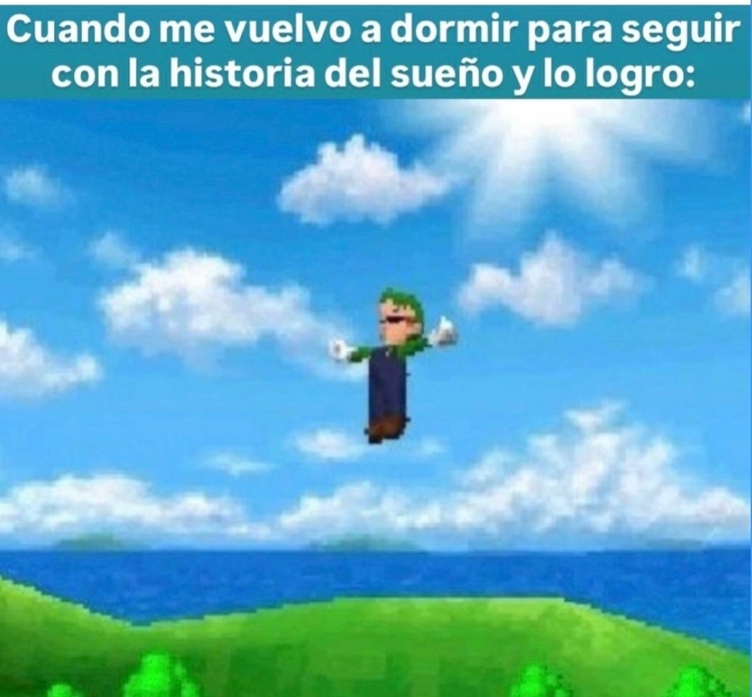 Cuando me vuelvo a dormir para seguir con la historia del sueño y lo logro: