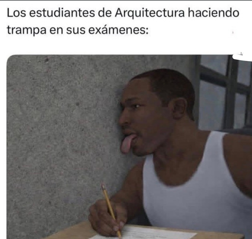 Los estudiantes de Arquitectura haciendo trampa en sus exámenes: