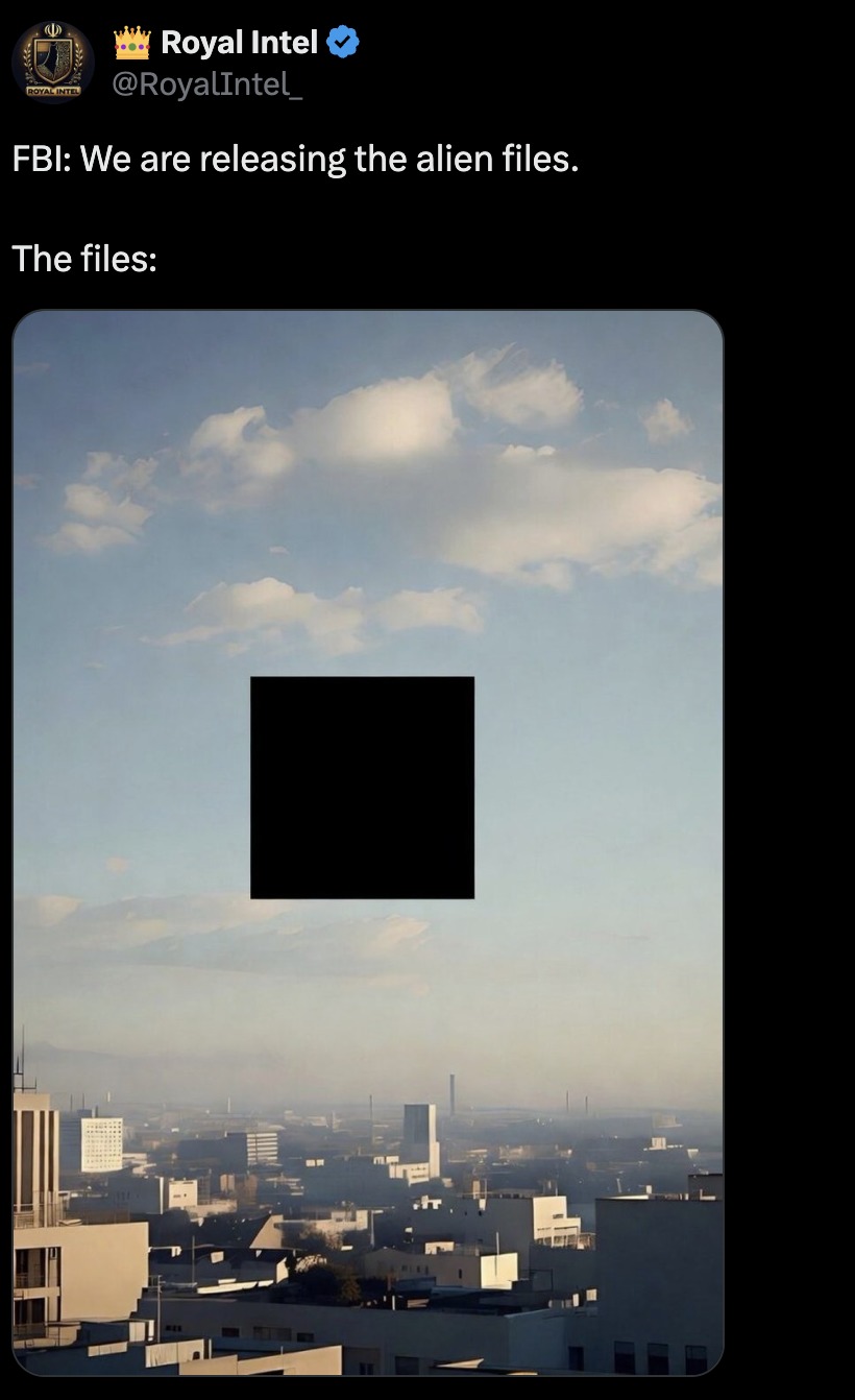 FBI: We are releasing the alien files. The files: