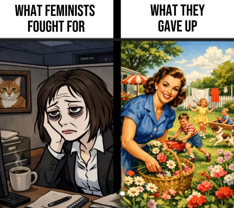 WHAT FEMINISTS FOUGHT FOR
WHAT THEY GAVE UP