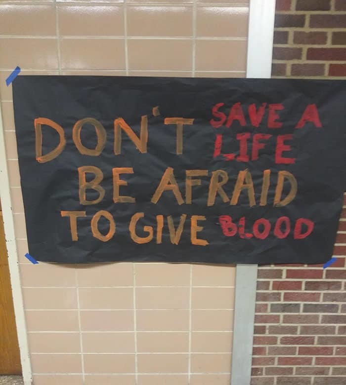 DON'T SAVE A LIFE BE AFRAID TO GIVE BLOOD
