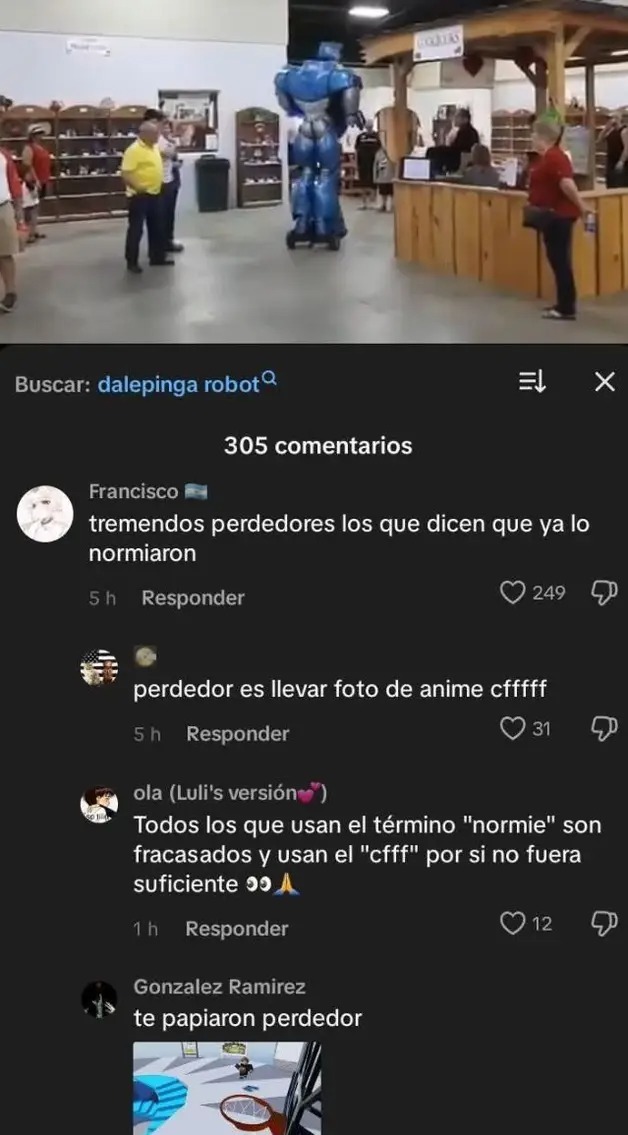 Buscar: dalepinga robotQ
305 comentarios
Francisco: tremendos perdedores los que dicen que ya lo normaron
perdedor es llevar foto de anime cffff
ola (Luli's versión💗): Todos los que usan el término 