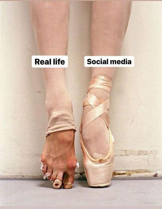 Real life
Social media