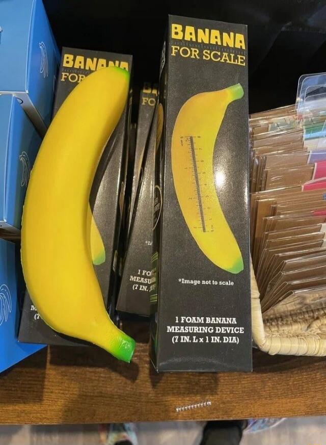 BANANA FOR SCALE
1 FOAM BANANA MEASURING DEVICE (7 IN. L X 1 IN. DIA.)
Image not to scale
