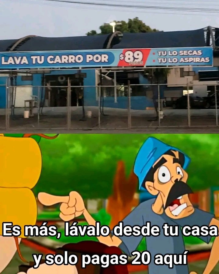 LAVA TU CARRO POR $89 ... TU LO SECAS TU LO ASPIRAS
Es más, lávalo desde tu casa y solo pagas 20 aquí