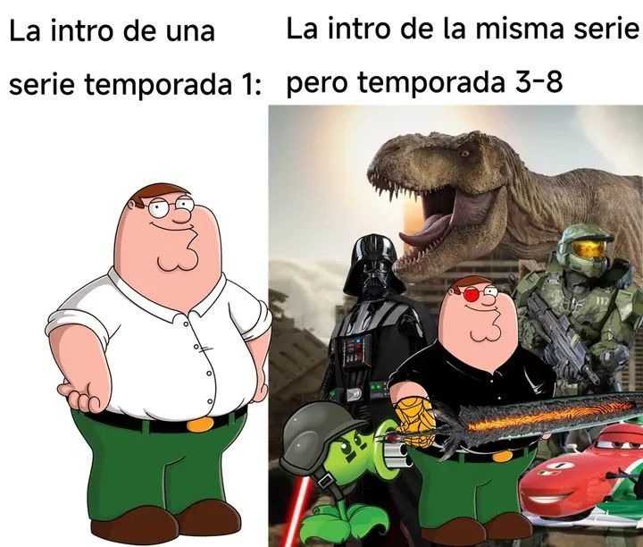 La intro de una serie temporada 1:
La intro de la misma serie pero temporada 3-8