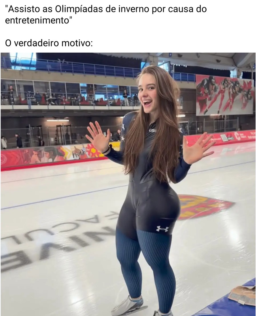 Assisto as Olimpíadas de inverno por causa do entretenimento\nO verdadeiro motivo: