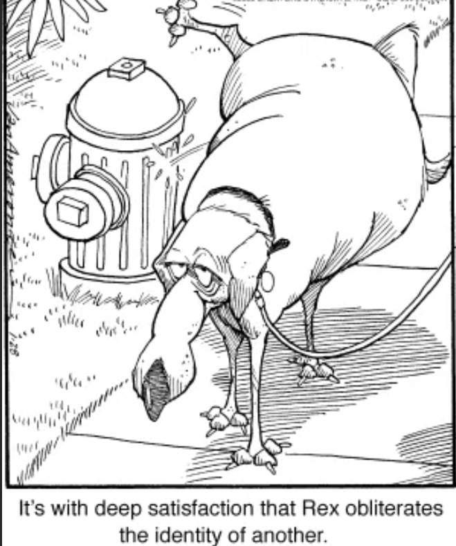 It's with deep satisfaction that Rex obliterates the identity of another.