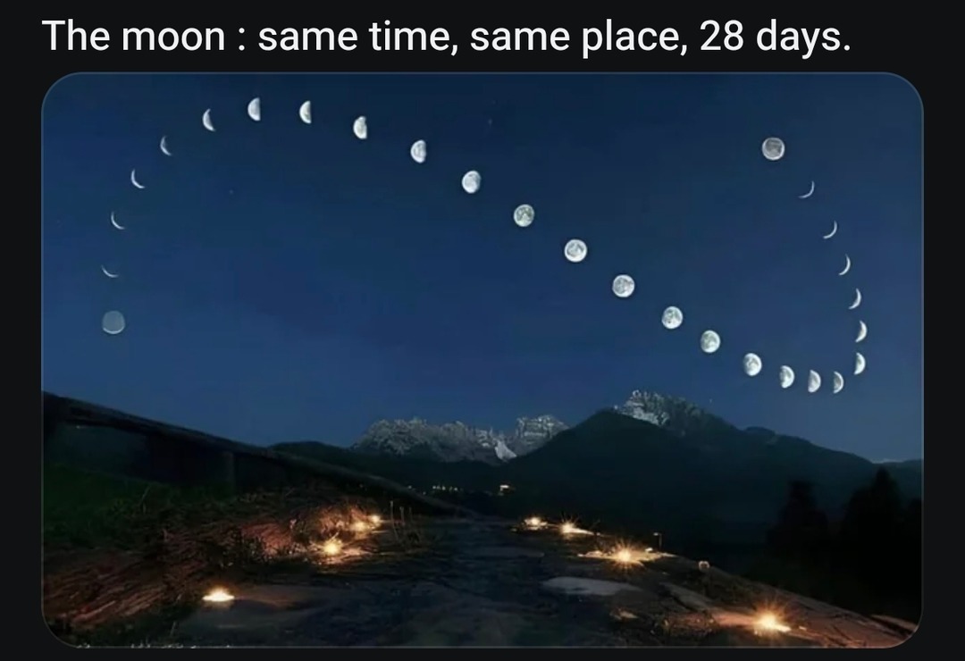 The moon : same time, same place, 28 days.