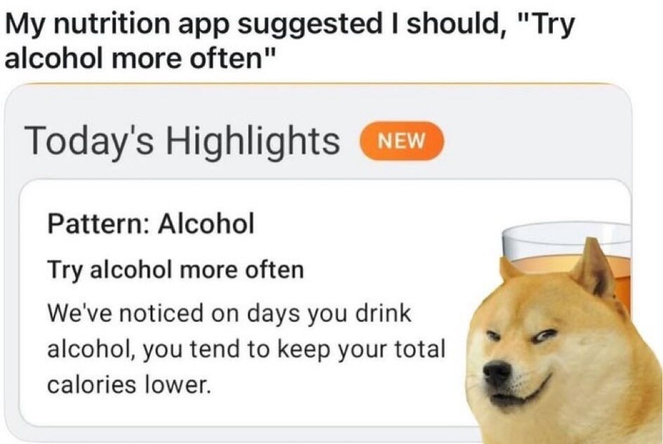 My nutrition app suggested I should, 