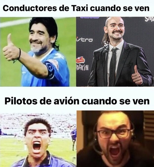 Conductores de Taxi cuando se ven

Pilotos de avión cuando se ven