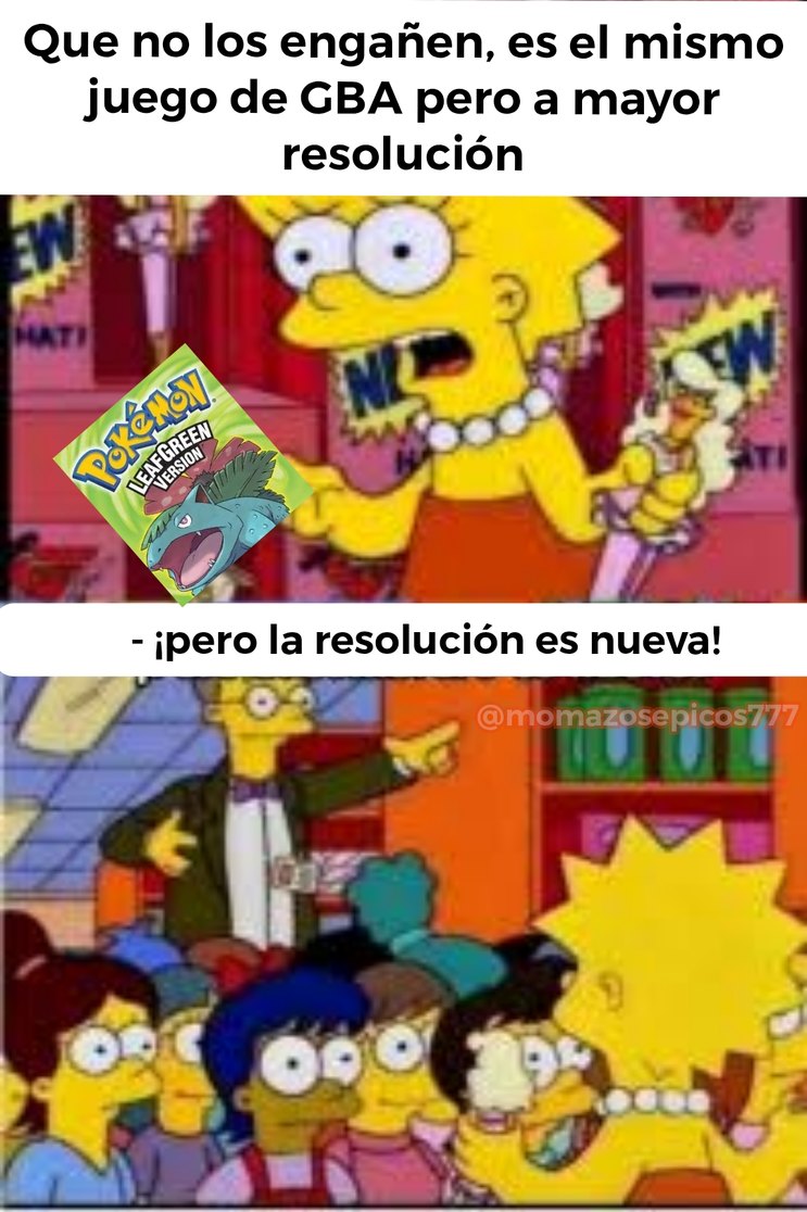 Que no los engañen, es el mismo juego de GBA pero a mayor resolución
- ¡pero la resolución es nueva!