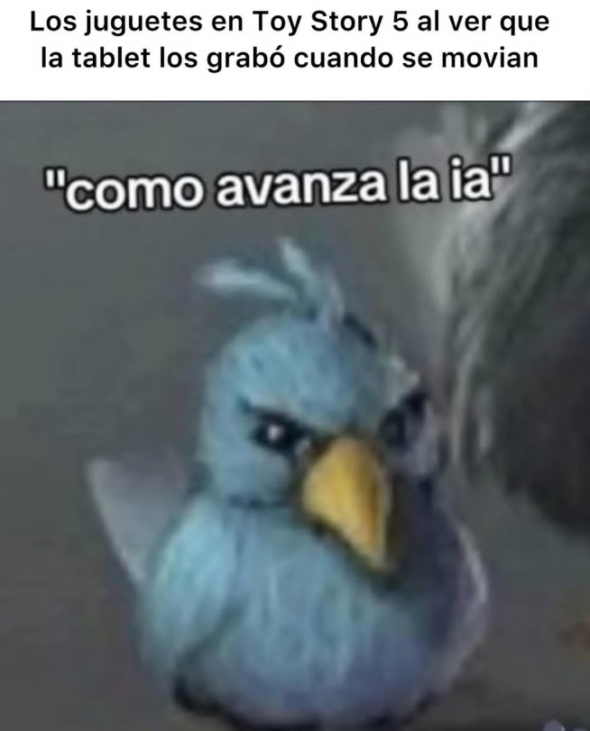 Los juguetes en Toy Story 5 al ver que la tablet los grabó cuando se movian
