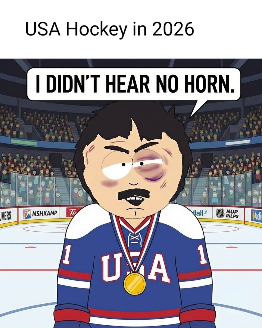 USA Hockey in 2026
I DIDN'T HEAR NO HORN.