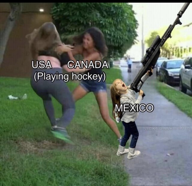 USA
CANADA (Playing hockey)
MEXICO