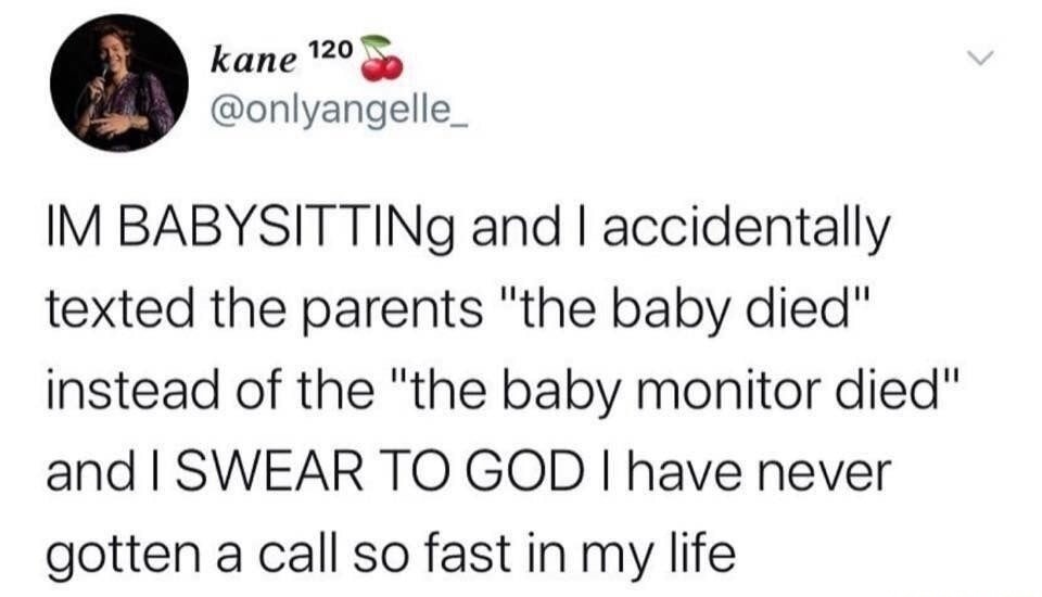 IM BABYSITTING and I accidentally texted the parents 