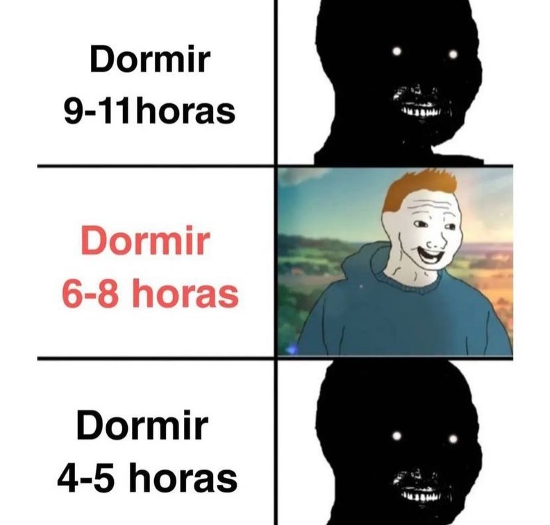 Dormir 9-11horas
Dormir 6-8 horas
Dormir 4-5 horas