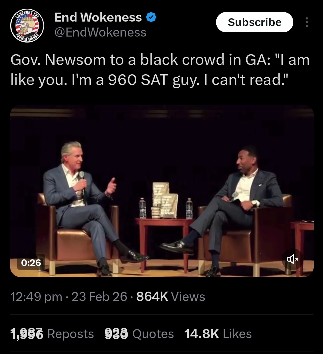 Gov. Newsom to a black crowd in GA: 