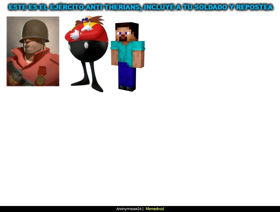 ESTE ES EL EJERCITO ANTI THER IANS, INCLUYE A TU SOLDADO Y REPOSTEA