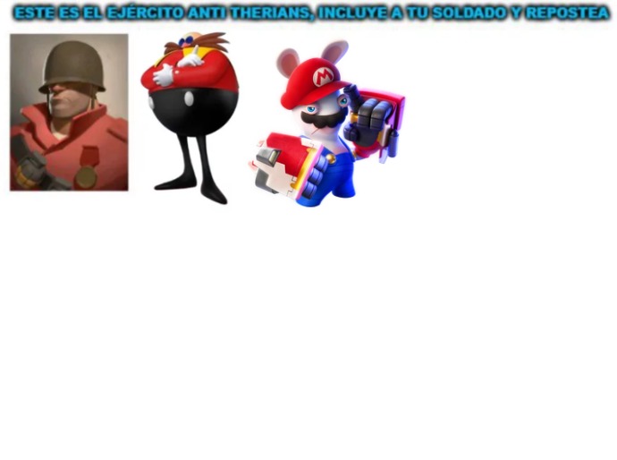 ESTE ES EL EJÉRCITO ANTI THERIANS, INCLUYE A TU SOLDADO Y REPOSTEA
