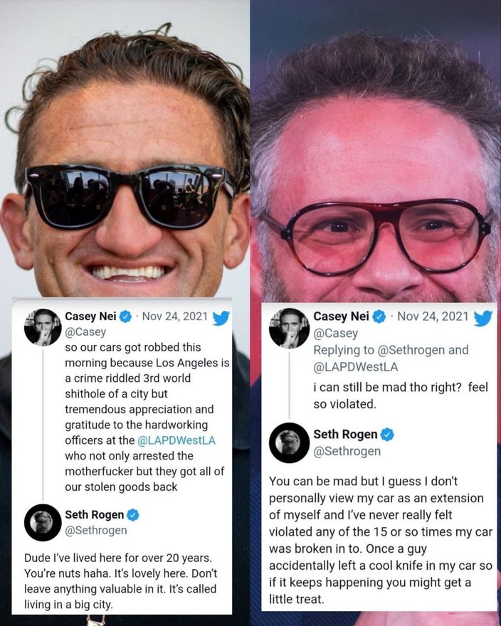 so our cars got robbed this morning because Los Angeles is a crime riddled third world shithole of a city but tremendous appreciation and gratitude to the hardworking officers at the LAPD WestLA who not only arrested the motherfucker but they got all of our stolen goods back. Dude I’ve lived here for over 20 years. You’re nuts haha. It’s lovely her