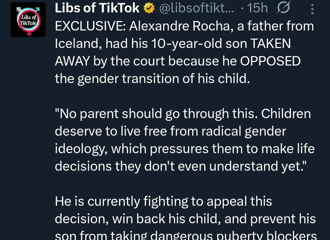 EXCLUSIVE: Alexandre Rocha, a father from Iceland, had his 10-year-old son TAKEN AWAY by the court because HE OPPOSED the gender transition of his child. 