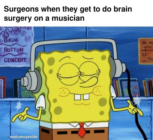 Surgeons when they get to do brain surgery on a musician