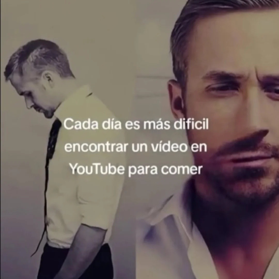 Cada dia es más dificil encontrar un video en YouTube para comer