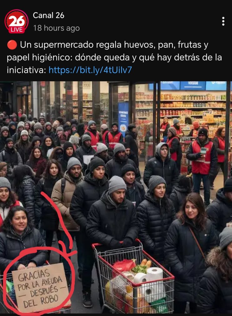 Un supermercado regala huevos, pan, frutas y papel higiénico: dónde queda y qué hay detrás de la iniciativa: https://bit.ly/4tUlv7